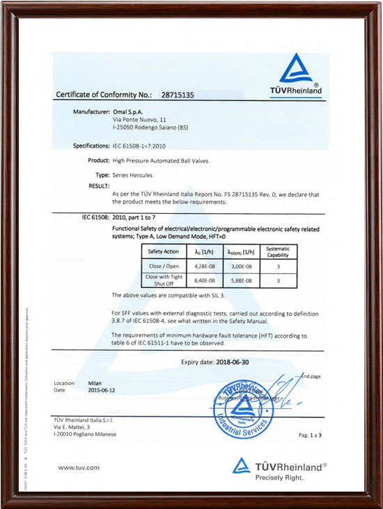 Omal - Certificato 28715135
